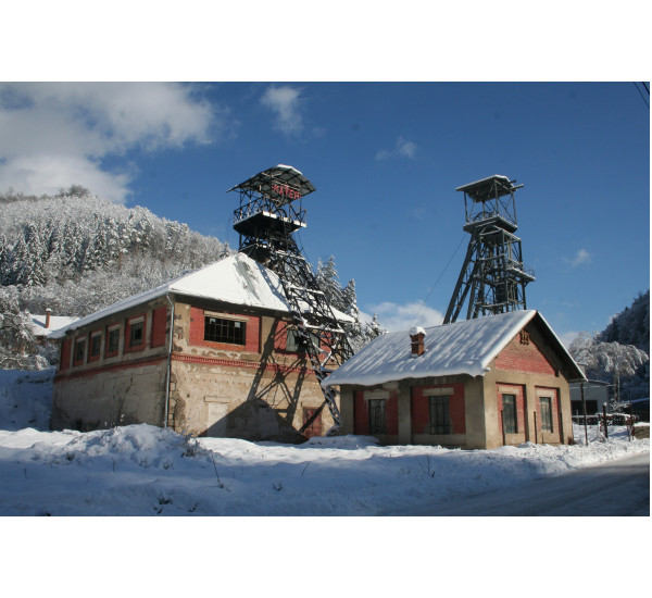 šachty Mayer I. (Rudolf Vrbna) a Mayer II. v Hodruši / Shafts Mayer I. (Rudolf Vrbna) and Mayer II. in Hodruša